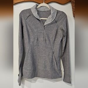 Lululemon Think Fast Pullover Heather Slate Size 8